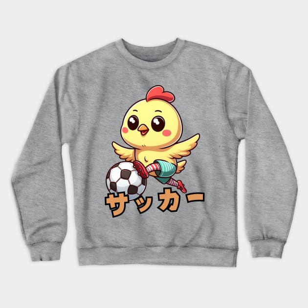 Chicken Football player Crewneck Sweatshirt by Japanese Fever